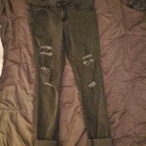 Black Ripped American Eagle Jeggings